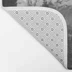 Snow Capped Sierras - Black and White Nature Photography Bath Mat Gallery Image 2
