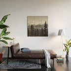 Snow Capped Sierras - Black and White Nature Photography Wood Wall Art Gallery Image 2