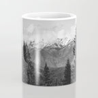 Snow Capped Sierras - Black and White Nature Photography Coffee Mug Gallery Image 4
