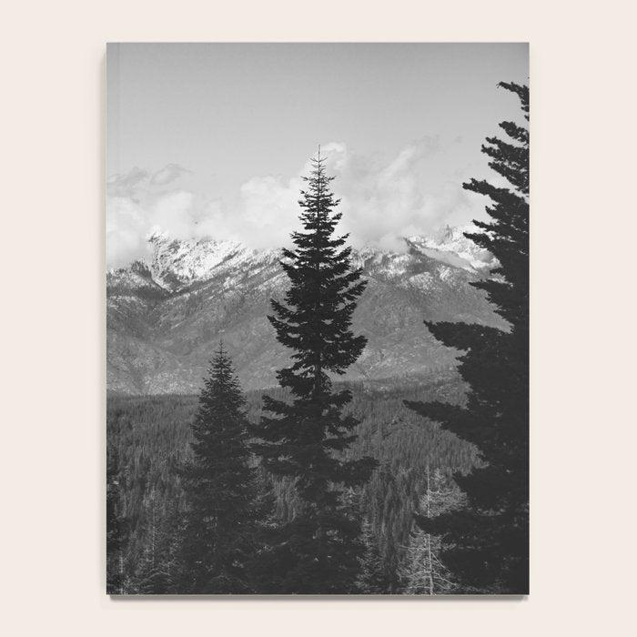 Snow Capped Sierras - Black and White Nature Photography Notebook Gallery Image 4