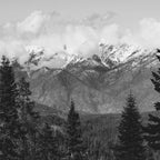 Snow Capped Sierras - Black and White Nature Photography Coffee Mug Gallery Image 2