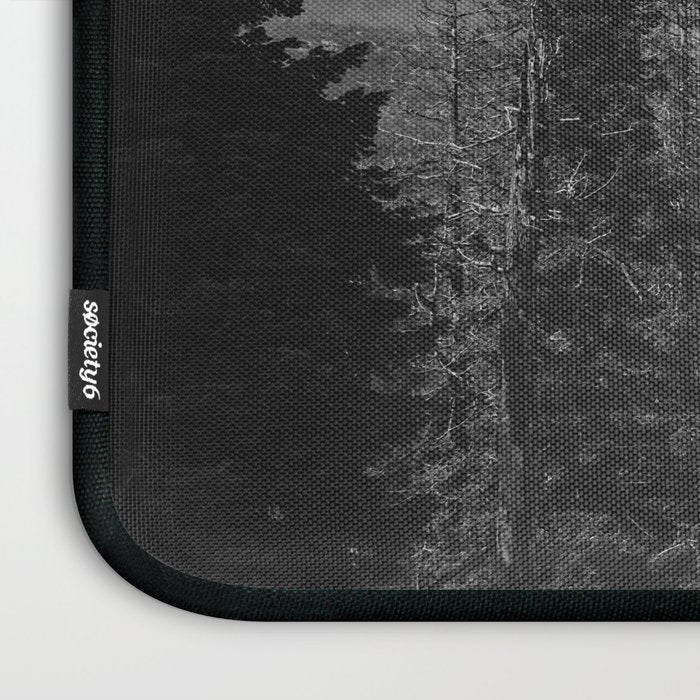 Snow Capped Sierras - Black and White Nature Photography Laptop Sleeve Gallery Image 3