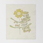 war is not healthy // retro art by surfy birdy Throw Blanket Gallery Image 2
