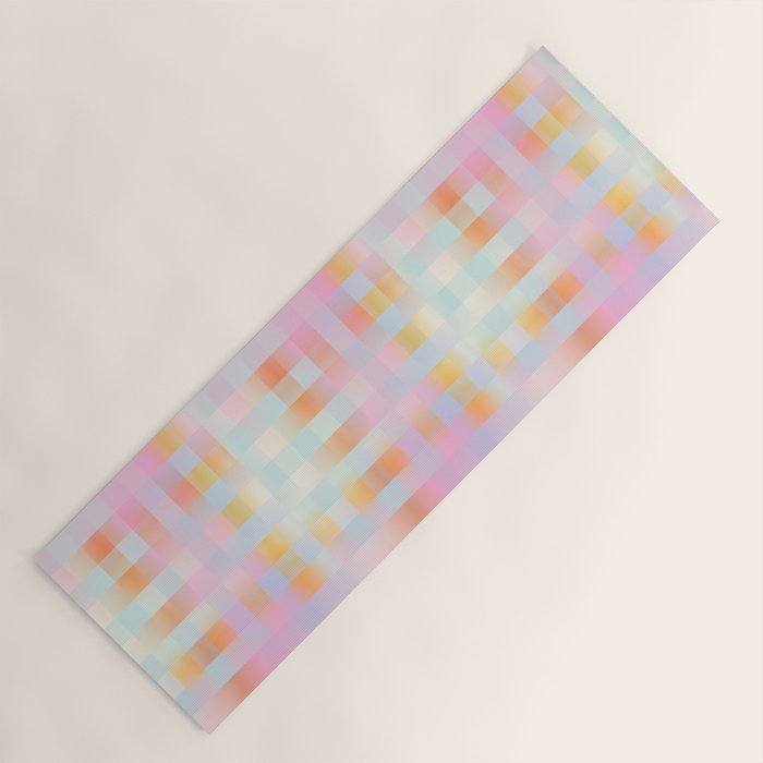 Blurred Plaid Yoga Mat Gallery Image 1