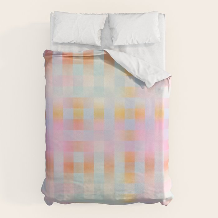 Blurred Plaid Duvet Cover Gallery Image 6