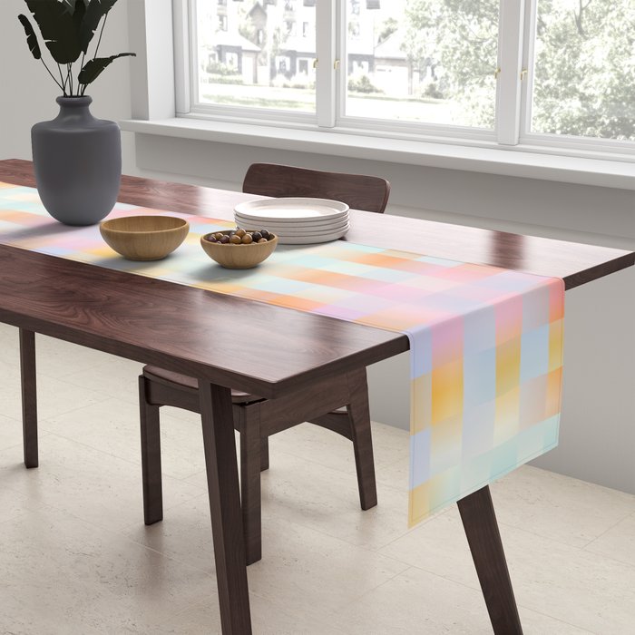Blurred Plaid Table Runner Gallery Image 2
