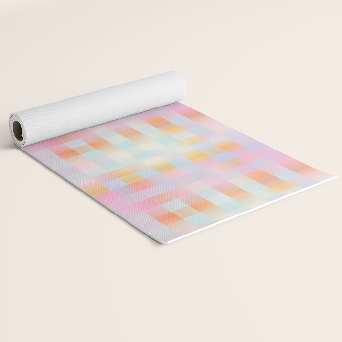 Blurred Plaid Yoga Mat Gallery Image 2