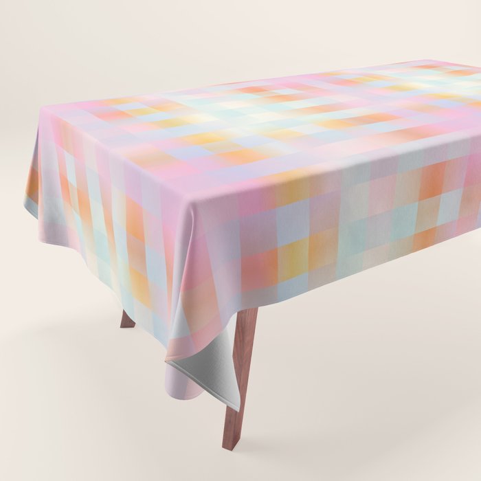 Blurred Plaid Tablecloth Gallery Image 1