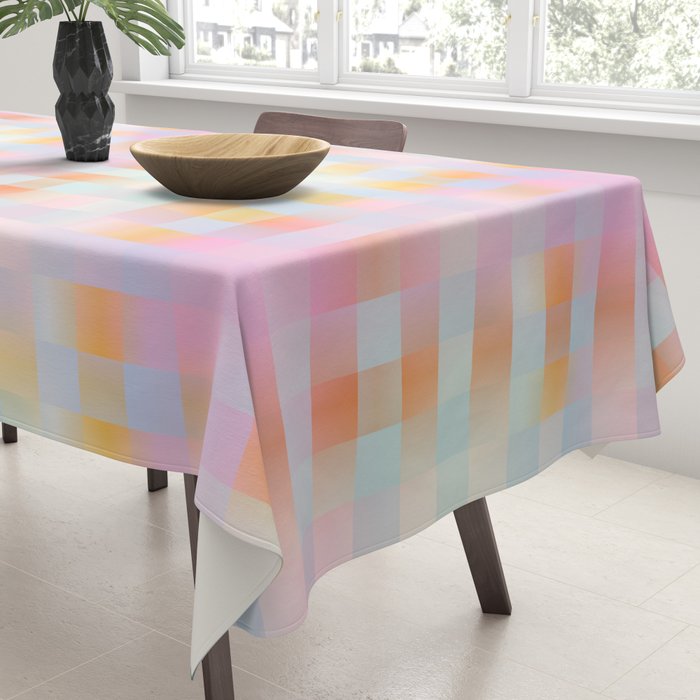 Blurred Plaid Tablecloth Gallery Image 3