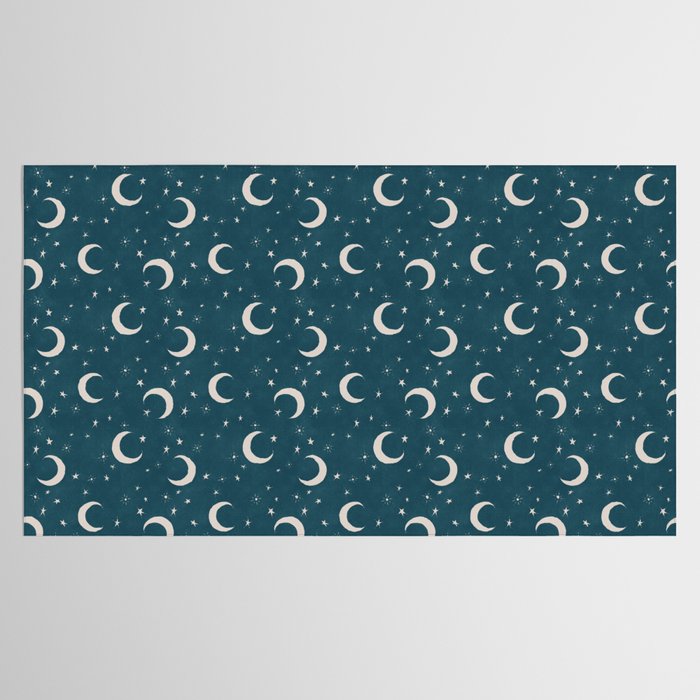 Goodnight Sky - silver moon Tablecloth Gallery Image 2