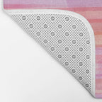 Abstract Watercolor Waves in Pink Sunset Bath Mat Gallery Image 2
