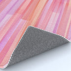 Abstract Watercolor Waves in Pink Sunset Rug Gallery Image 4
