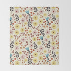 Wild flowers pattern Throw Blanket Gallery Image 2