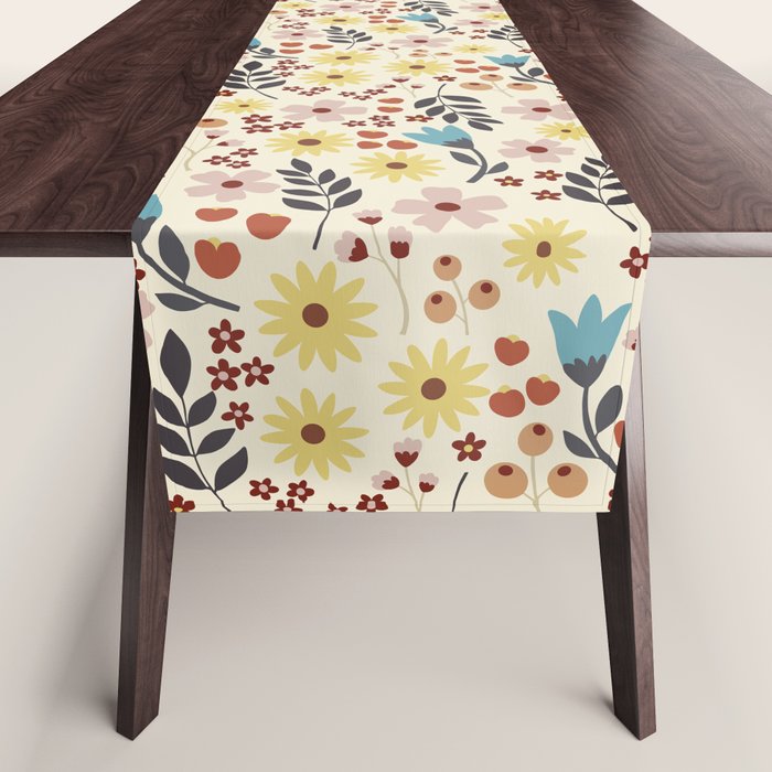 Wild flowers pattern Table Runner Gallery Image 1