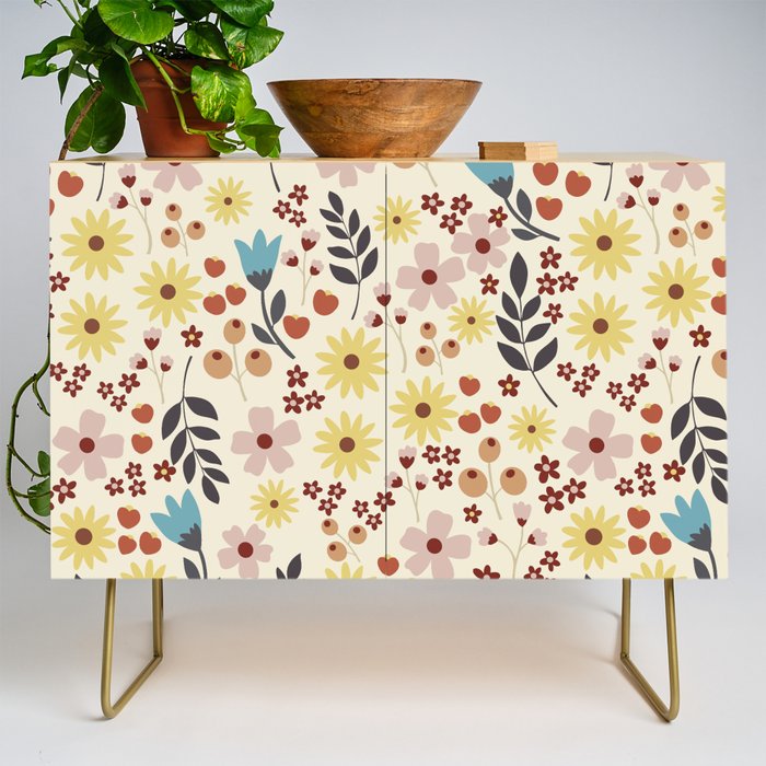 Wild flowers pattern Credenza Gallery Image 1