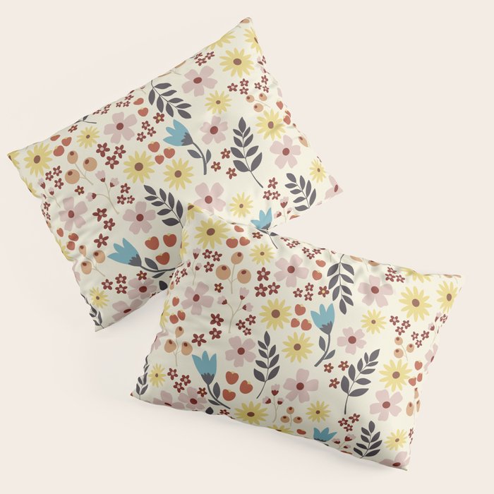 Wild flowers pattern Pillow Sham Gallery Image 3