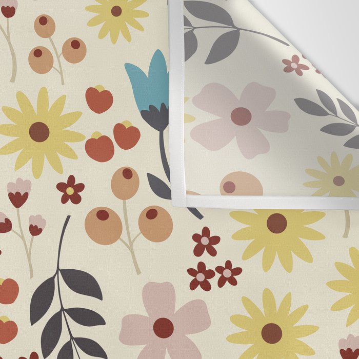 Wild flowers pattern Wall Tapestry Gallery Image 3