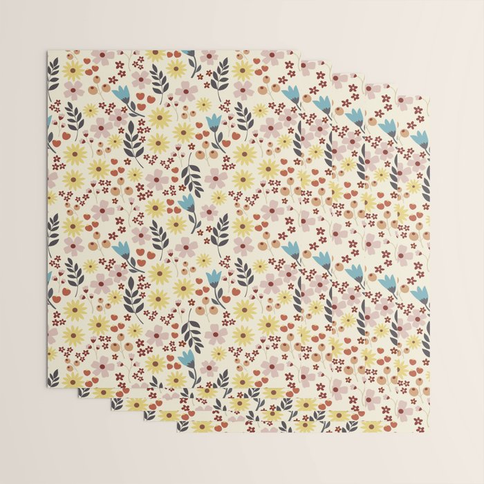 Wild flowers pattern Wrapping Paper Gallery Image 3