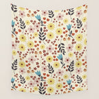 Wild flowers pattern Wall Tapestry Gallery Image 4