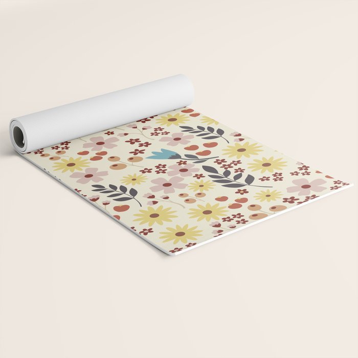 Wild flowers pattern Yoga Mat Gallery Image 2
