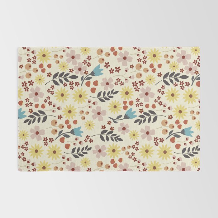 Wild flowers pattern Rug Gallery Image 2