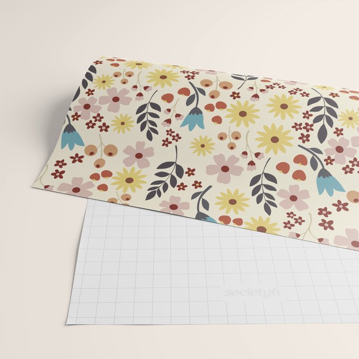 Wild flowers pattern Wrapping Paper Gallery Image 2