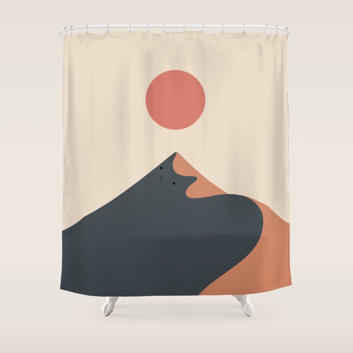 Cat Landscape 92 Shower Curtain Gallery Image 1
