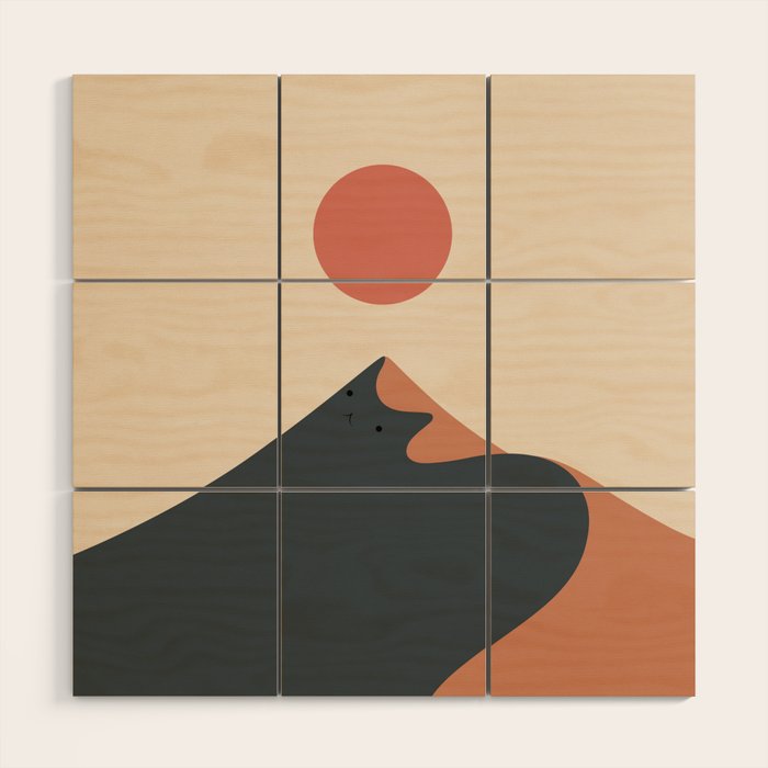 Cat Landscape 92 Wood Wall Art Gallery Image 1