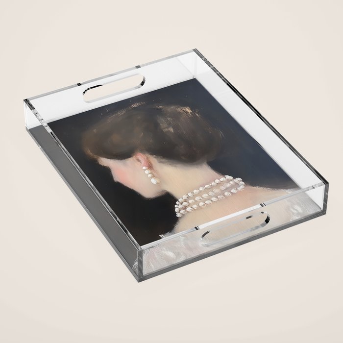 Elegance in Soft Focus Acrylic Tray Gallery Image 1