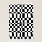 Retro black and white chackered pattern  Stationery Card Gallery Image 2