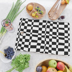 Retro black and white chackered pattern  Cutting Board Gallery Image 2