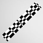 Retro black and white chackered pattern  Table Runner Gallery Image 3