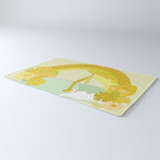 Mushy mushroom longboard surf retro floral daydreams by surfy birdy Rug Gallery Image 3