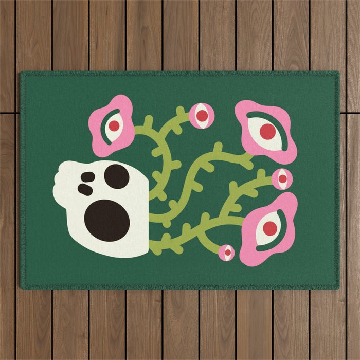 Spooky Flower Ideas Outdoor Rug Gallery Image 1