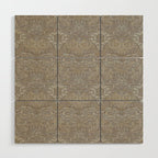 William Morris Peacock and Dragon Pebble Stone Wood Wall Art Gallery Image 1