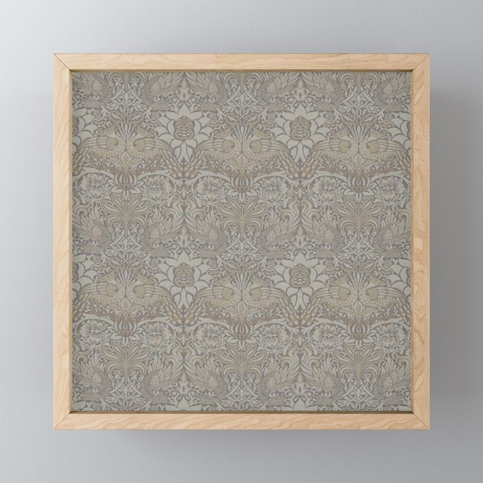 William Morris Peacock and Dragon Pebble Stone Mini Art Print Gallery Image 1