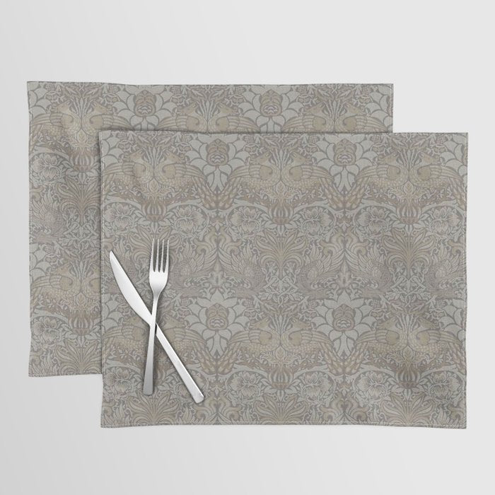 William Morris Peacock and Dragon Pebble Stone Placemat Gallery Image 1
