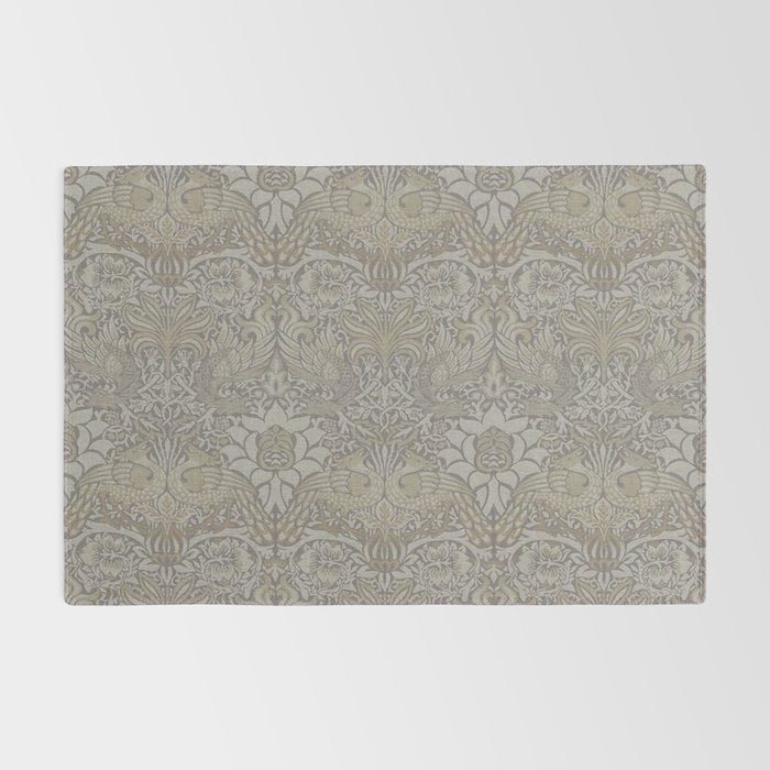 William Morris Peacock and Dragon Pebble Stone Rug Gallery Image 2
