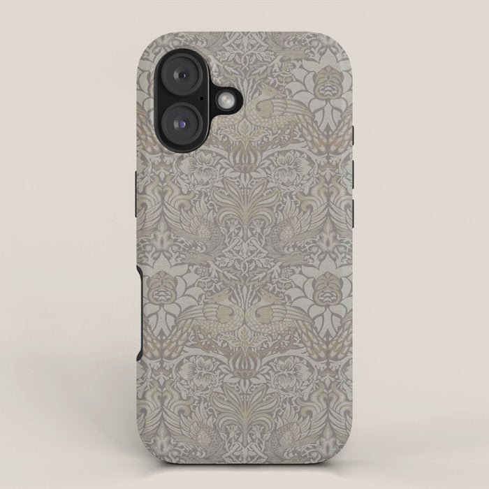 William Morris Peacock and Dragon Pebble Stone iPhone Case Gallery Image 1