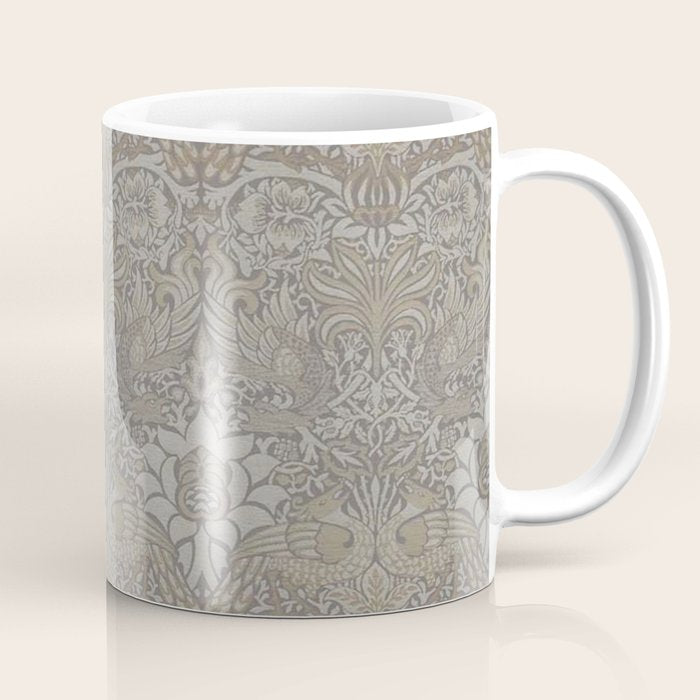 William Morris Peacock and Dragon Pebble Stone Coffee Mug Gallery Image 1