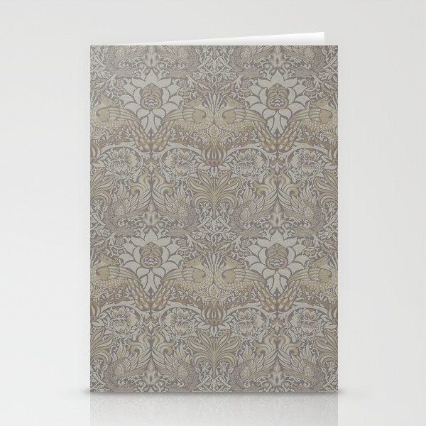 William Morris Peacock and Dragon Pebble Stone Stationery Card Gallery Image 2