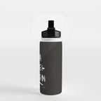 Be a Nice Human - White Type on Black Palette Water Bottle Gallery Image 2