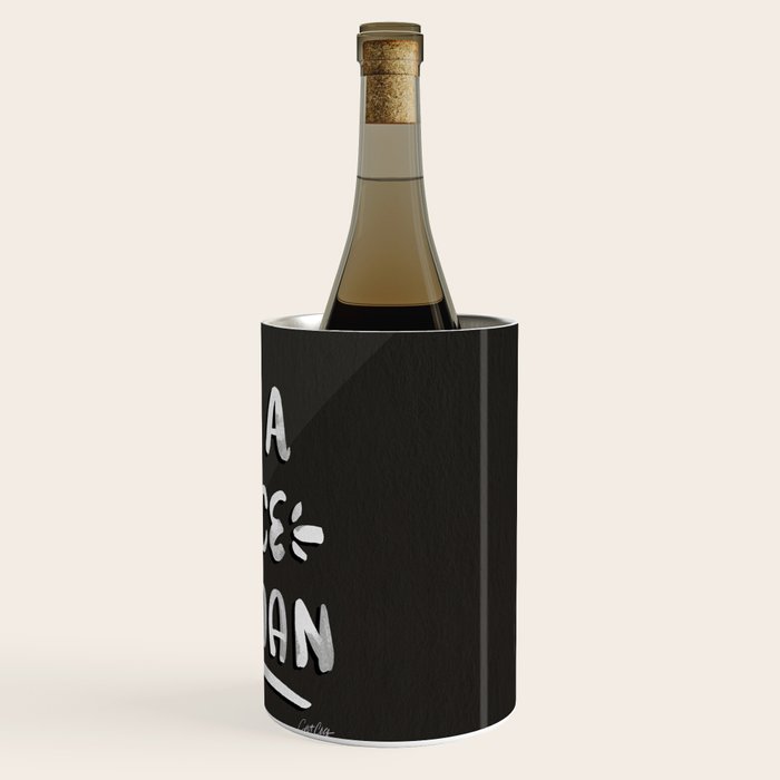 Be a Nice Human - White Type on Black Palette Wine Chiller Gallery Image 3