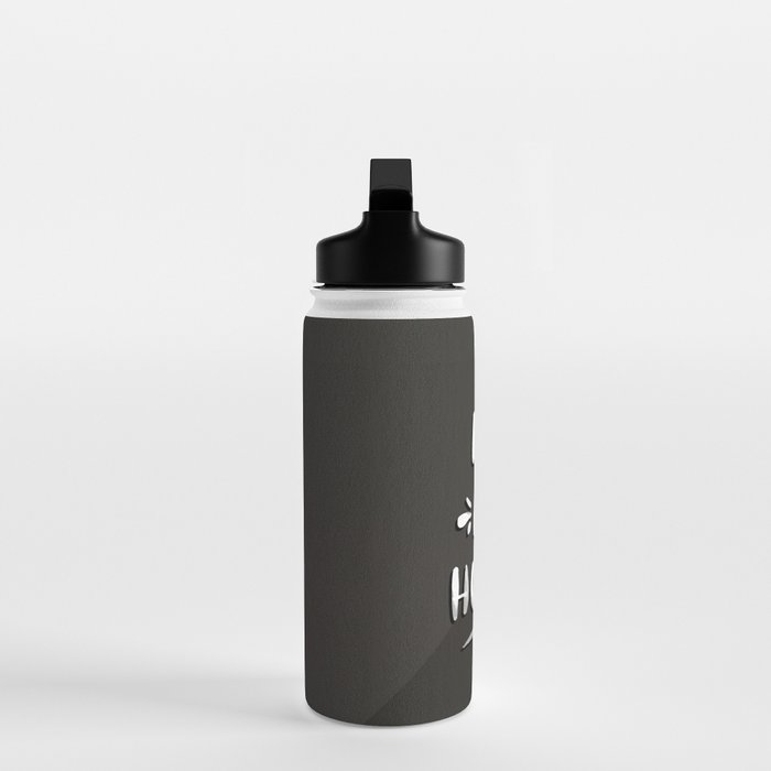 Be a Nice Human - White Type on Black Palette Water Bottle Gallery Image 3