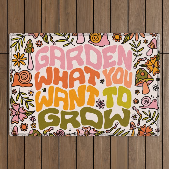 Garden What You Want to Grow Outdoor Rug Gallery Image 1