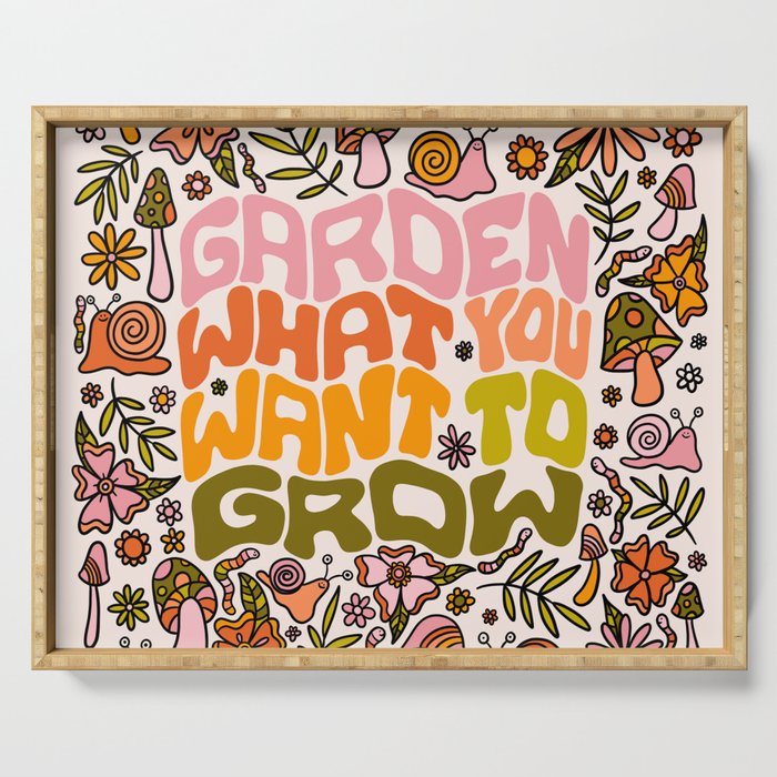 Garden What You Want to Grow Serving Tray Gallery Image 1