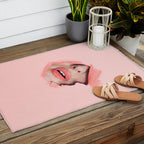 Her lips - coral Outdoor Rug Gallery Image 2