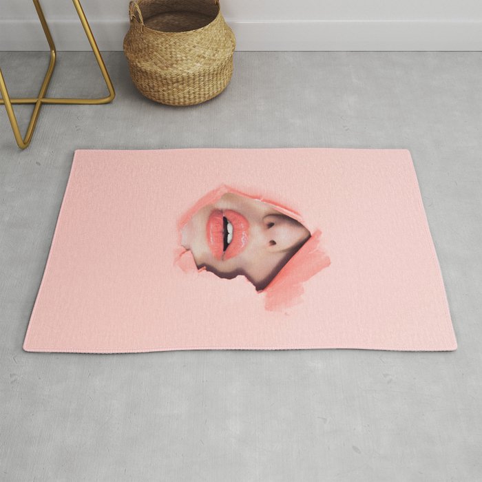 Her lips - coral Rug Gallery Image 1