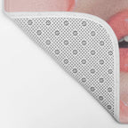 Her lips - coral Bath Mat Gallery Image 2