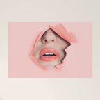 Her lips - coral Welcome Mat Gallery Image 1